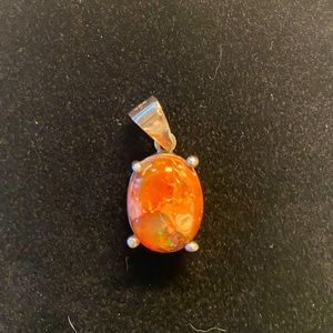 Stunning, all natural, rare fire opal pendant.